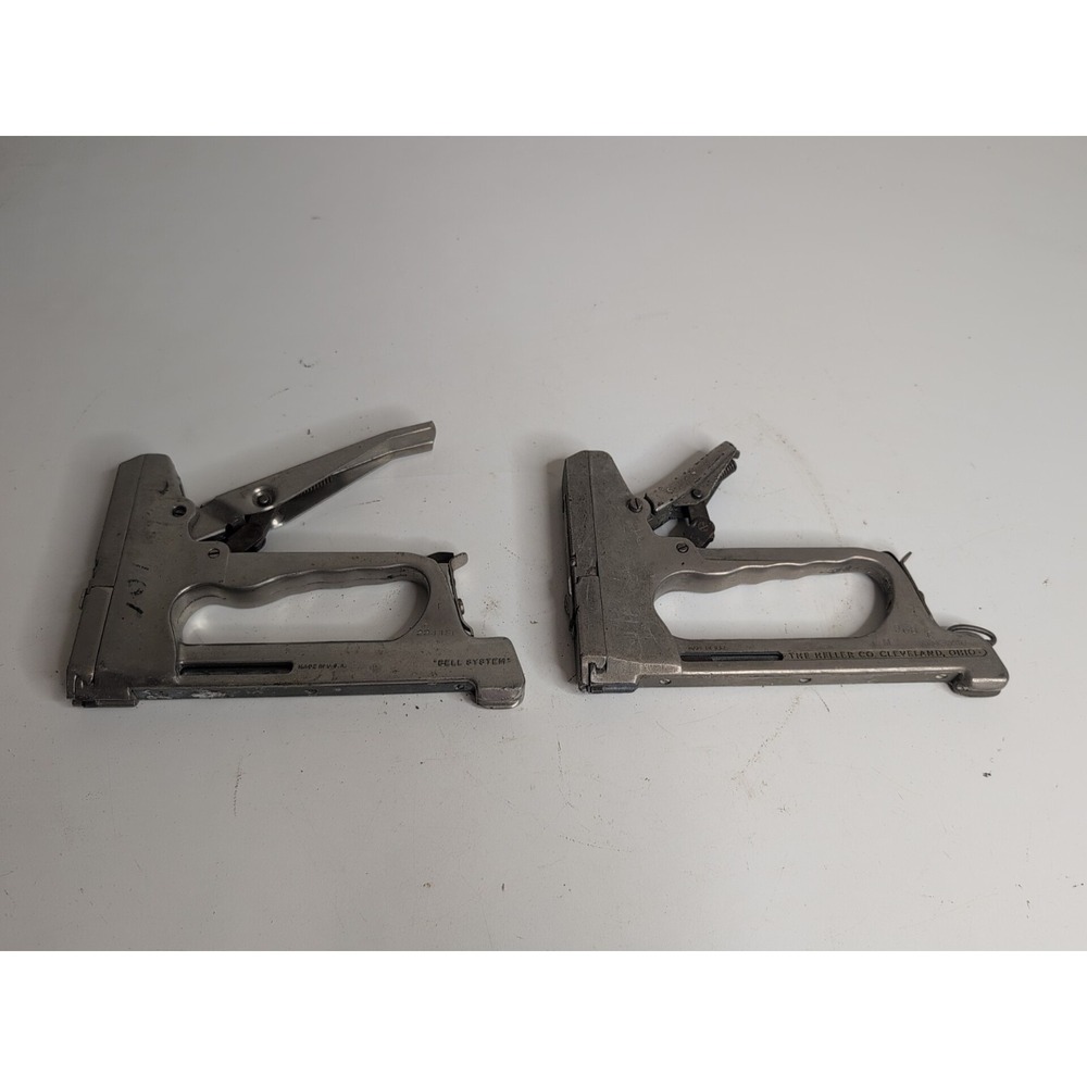 Vintage Lot Of 2 HELLER Bell System Staplers Tacker Brooklyn, NY USA MADE